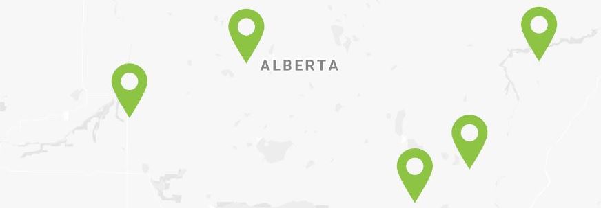 map alberta